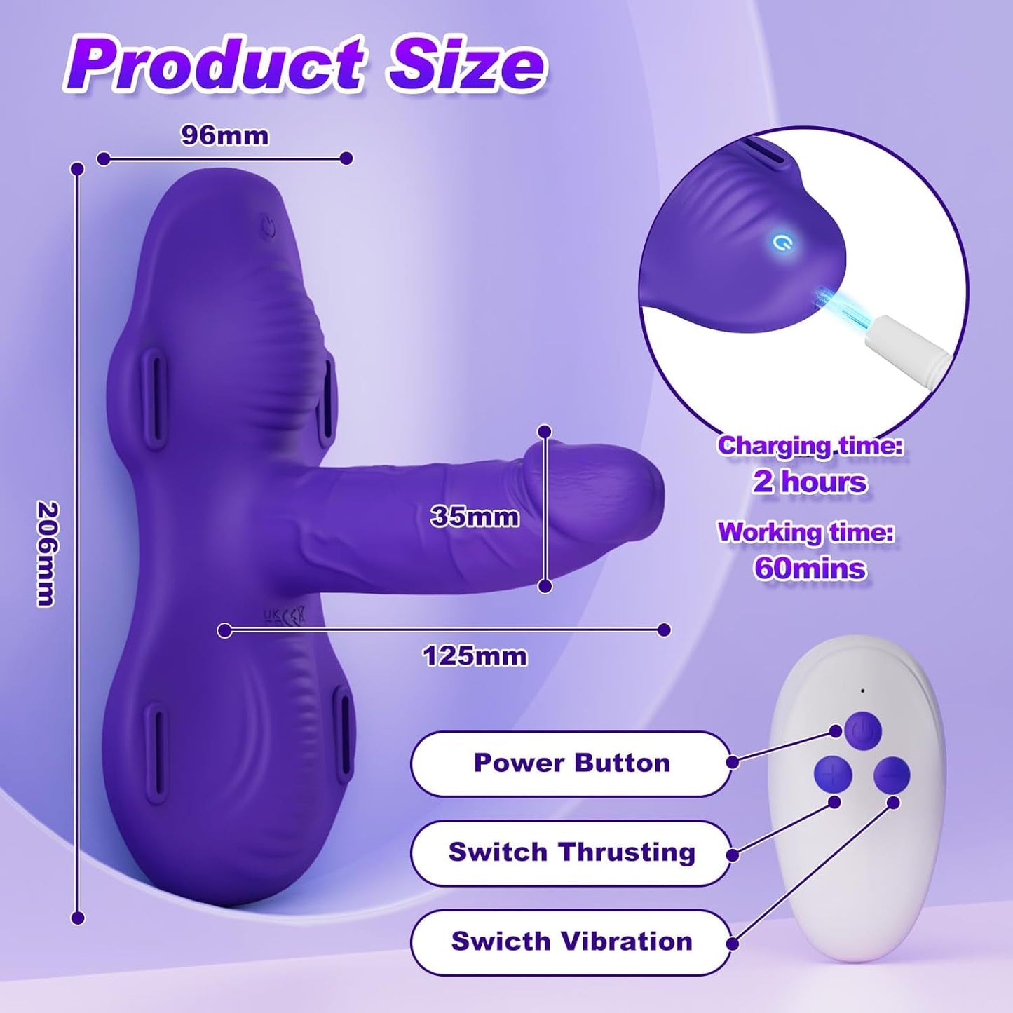 LuxeRider 12 Thrusting Modes Ride-On Vibrator