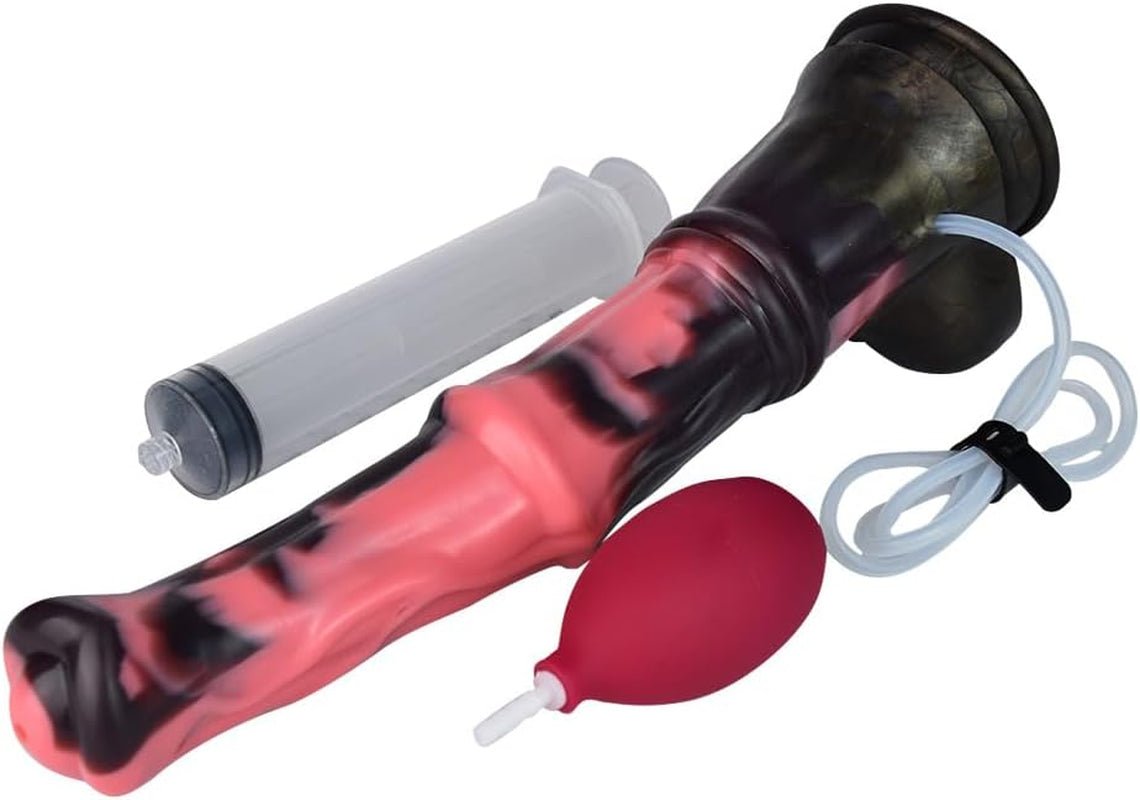ObsidianJet, gode ceinture de 30 cm en silicone avec ventouse, éjaculateur pour chevaux