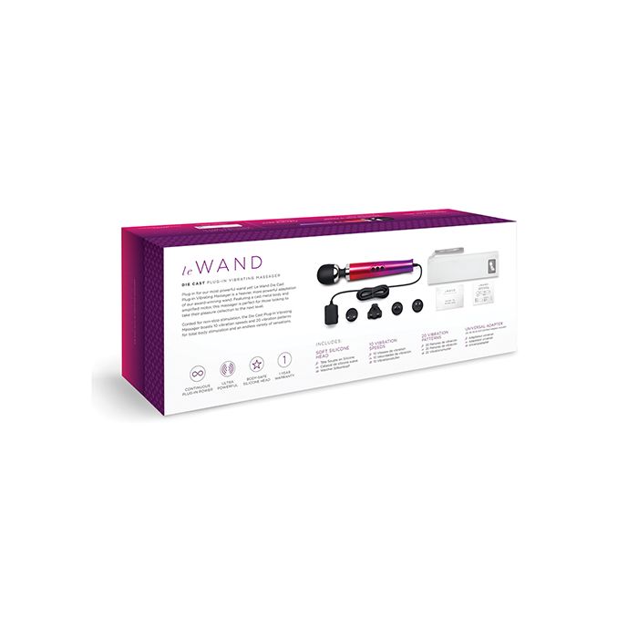 Le Wand Die Cast Masajeador Vibratorio Enchufable Ombre