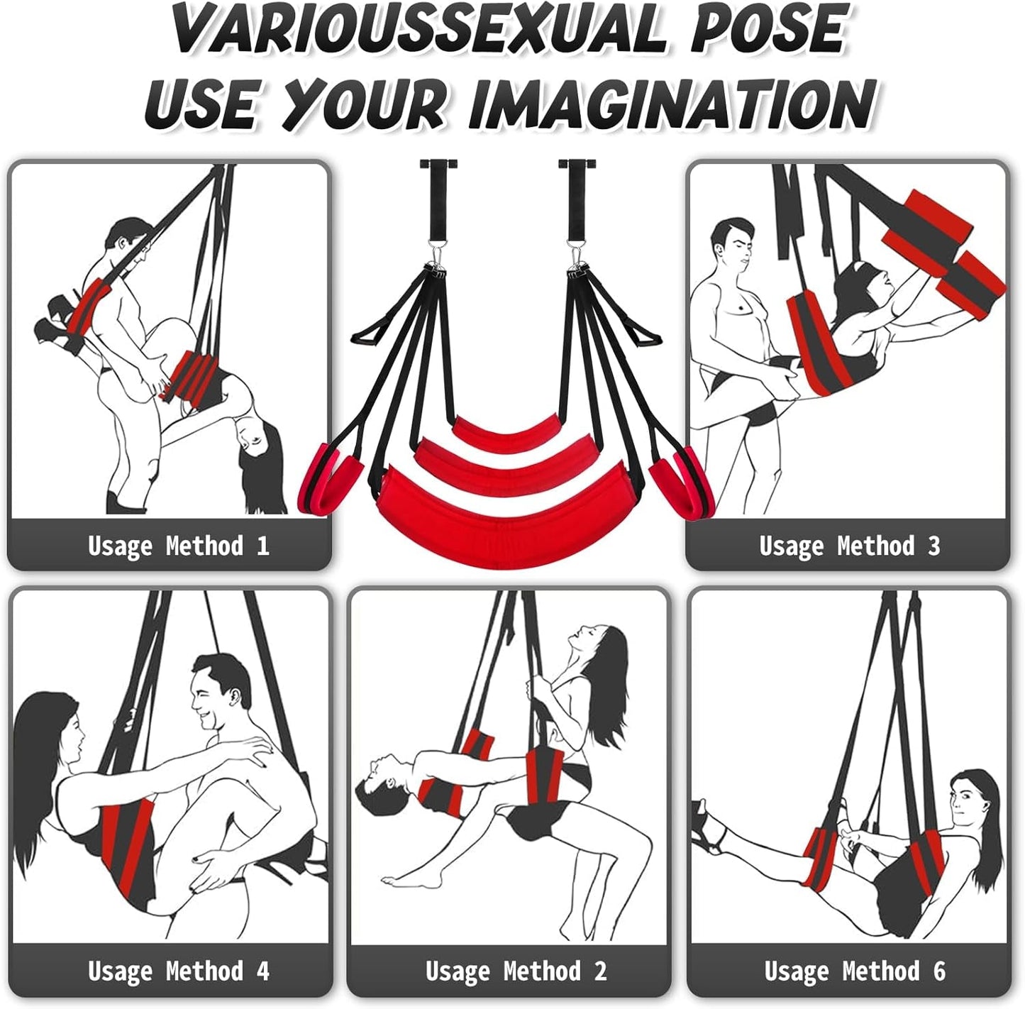 Columpio sexual ScarletRise para puerta 363 kg acolchado