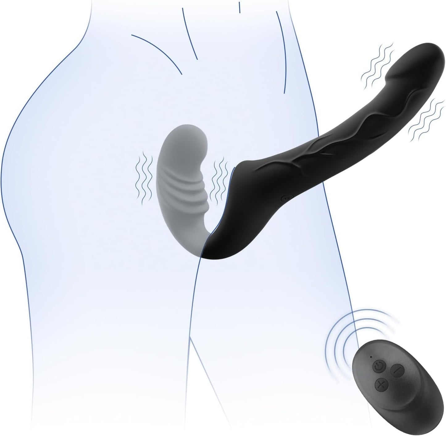 EchoRide Vibrador Strapless con Control Remoto