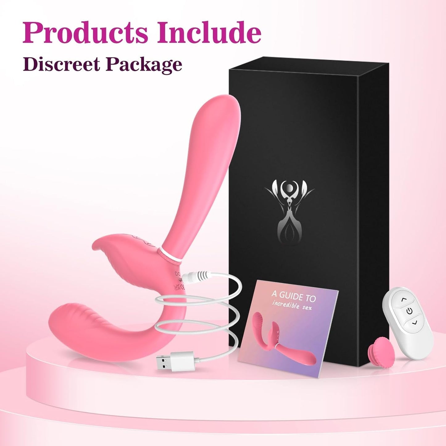 TriSync Vibrador Strap-On sin Tirantes a Distancia de 3 Motores