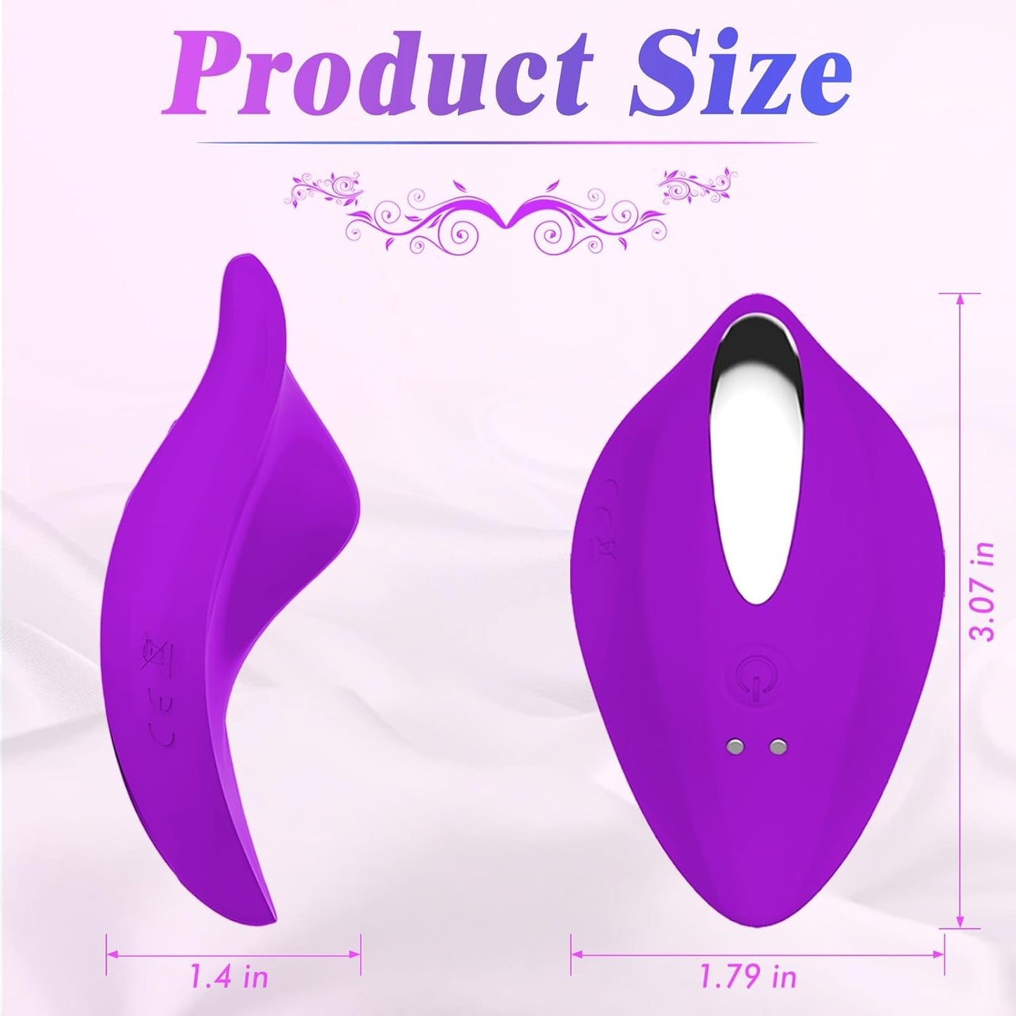 Vibrador de bragas WhisperRose portátil a distancia 12 modos