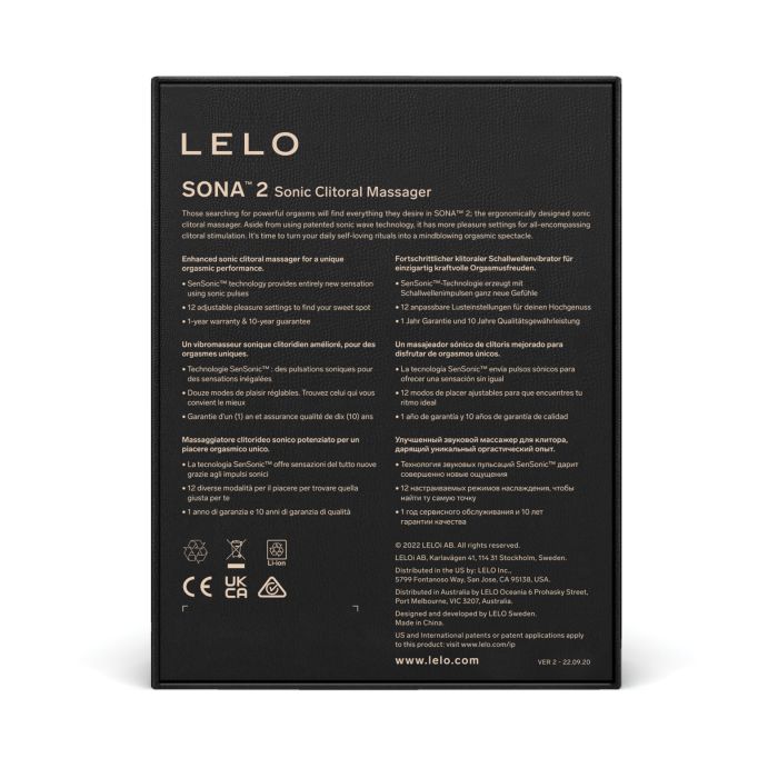 Estimulador de clítoris LELO Sona 2 - Negro