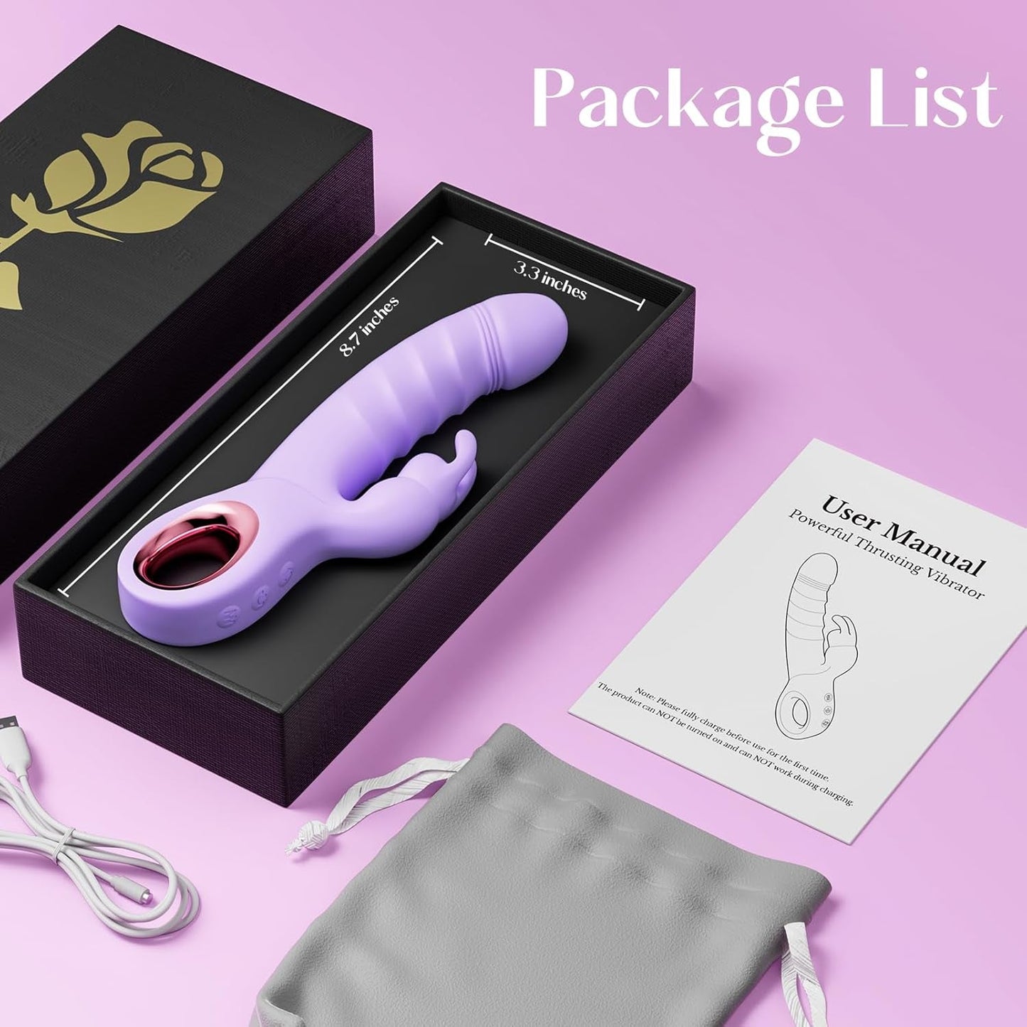 Vibromasseur Lapin Pénétrant AuralisX 7 Modes 3 Moteurs Étanche