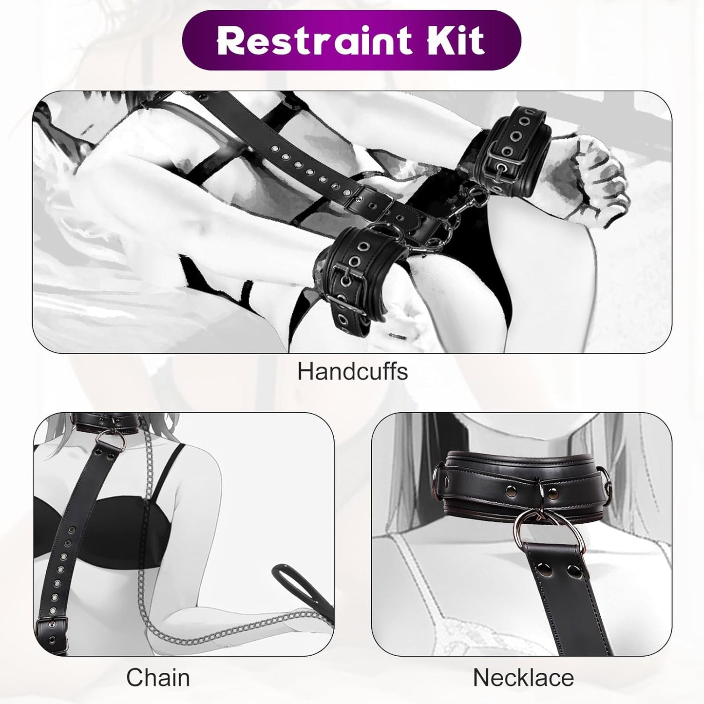 Kit de ataduras de cuello a muñecas ChainLink