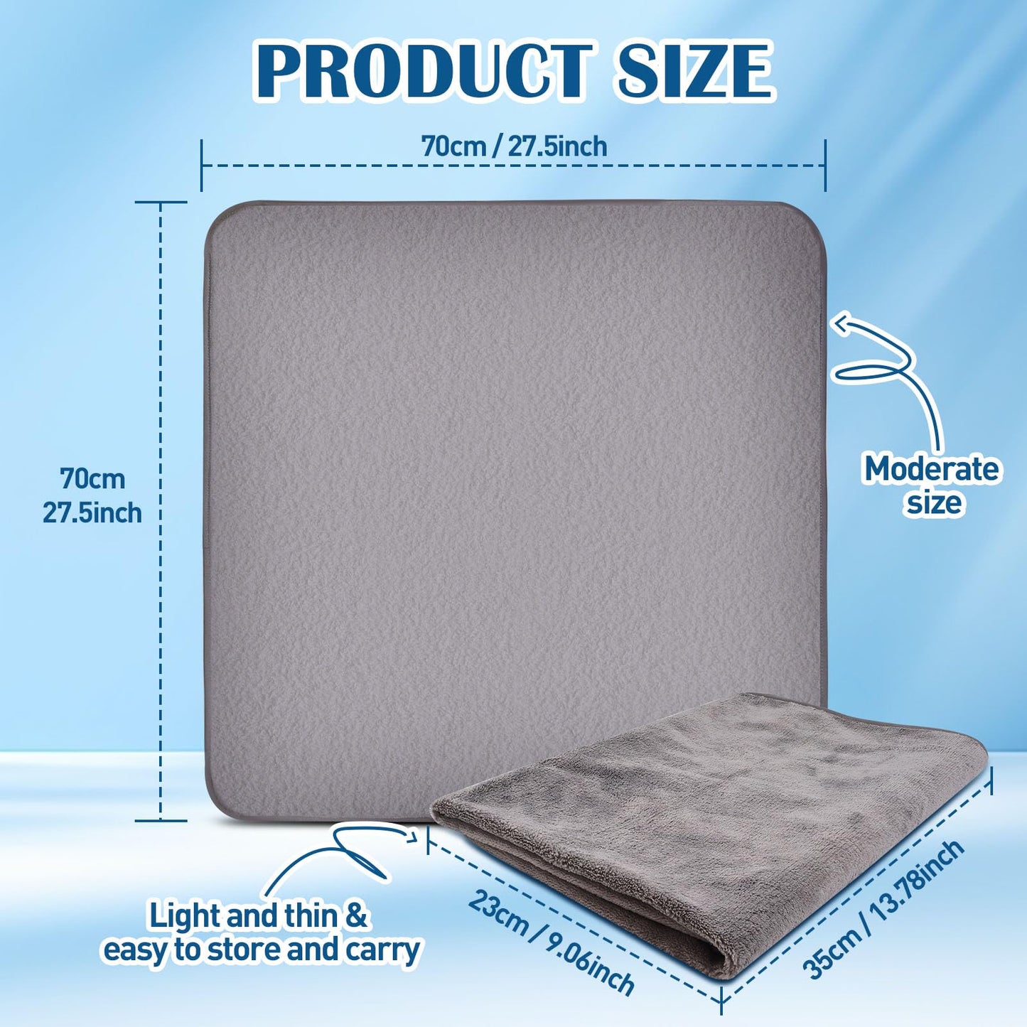 Manta íntima compacta e impermeable