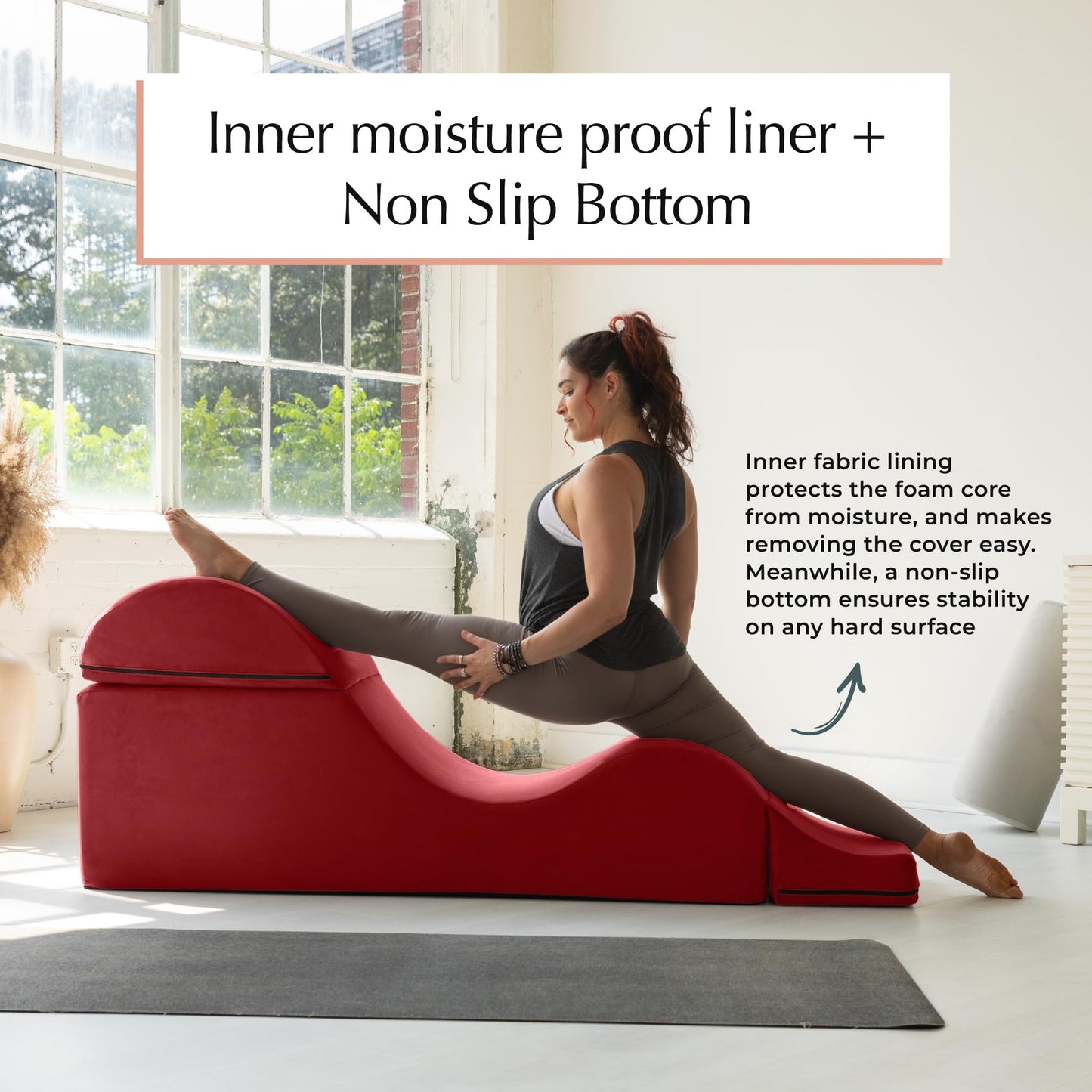Chaise longue convertible gris intime pour le sexe