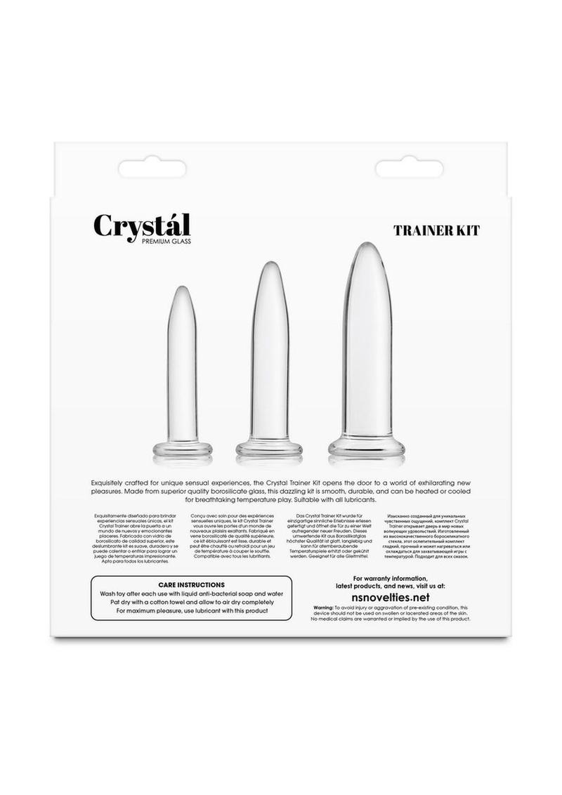Crystal Trainer Kit Premium Glass Anal Plug Set