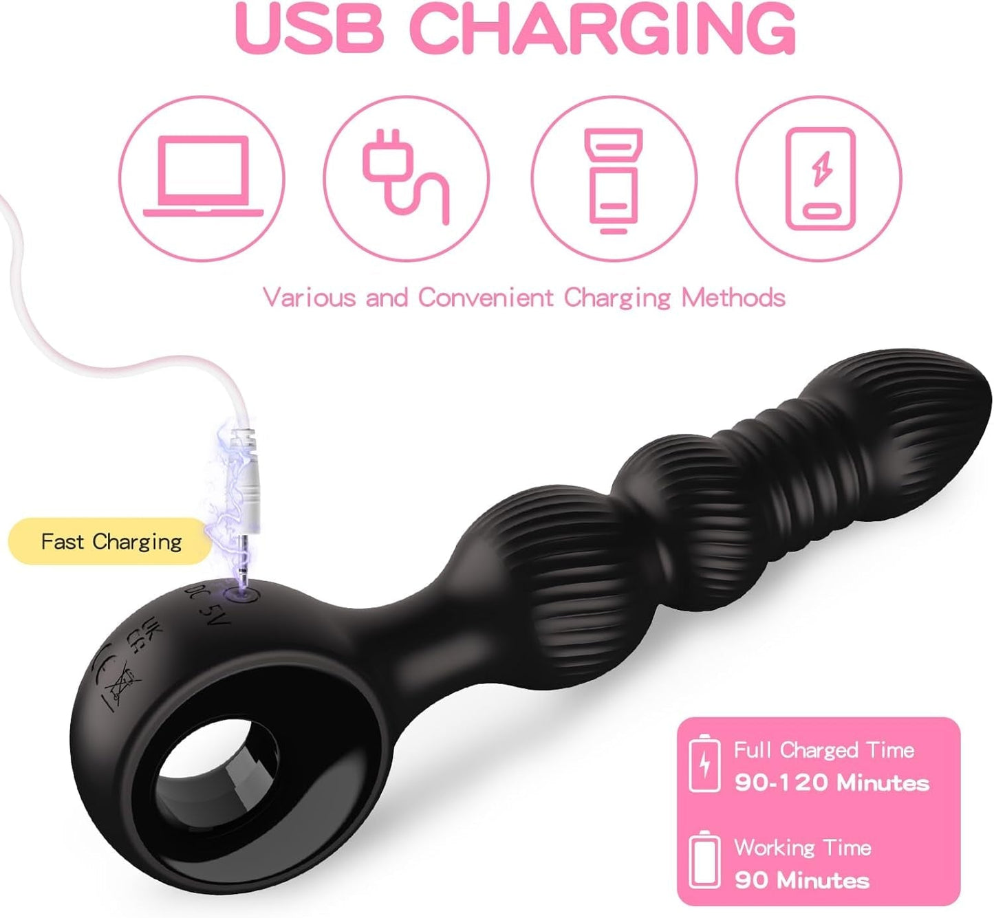 DeepRoll Empuje Tapon Anal & Vibrador de Prostata