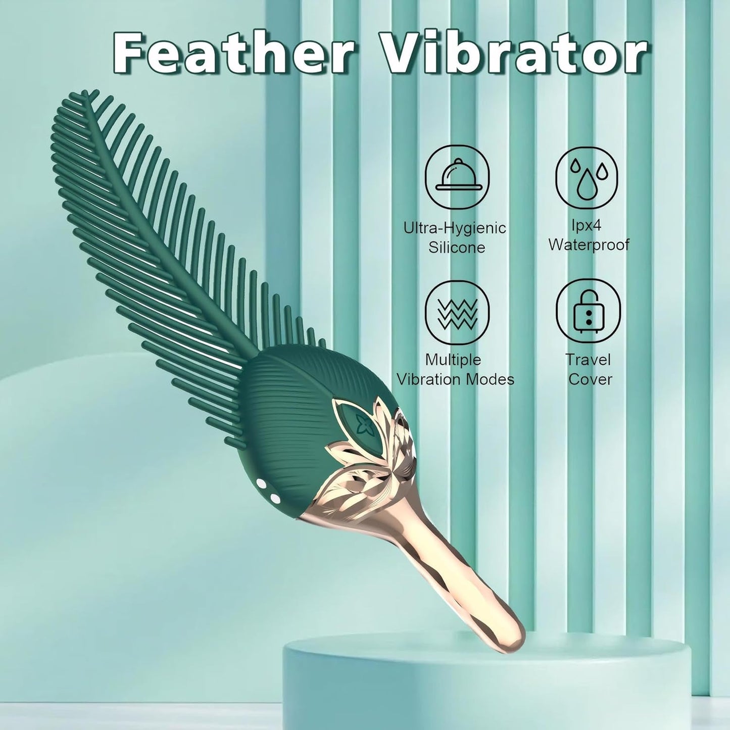FeatherLush Teasing BDSM Clit & Nipple Vibrator