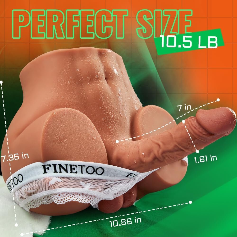 DualCoreX Muñeco sexual masculino Torso Dildo de 7 pulgadas 11 LB