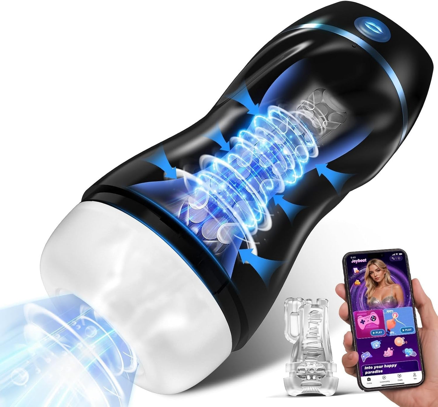 EchoCompanion AI Lover Male Masturbator | App Suction & Vibe