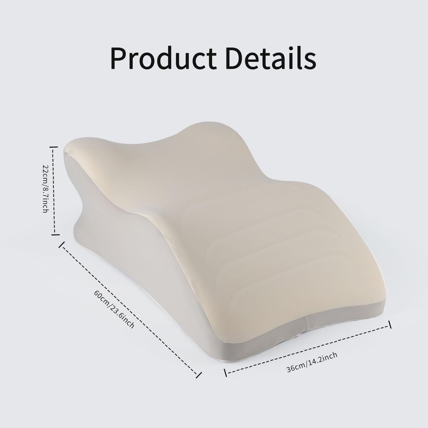 Almohada ergonómica de soporte para posiciones íntimas