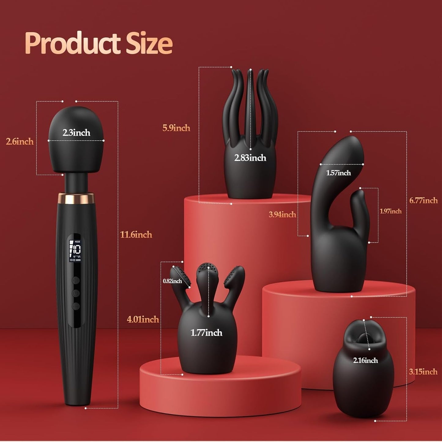 Kit de vibrador varita premium EvoRipple