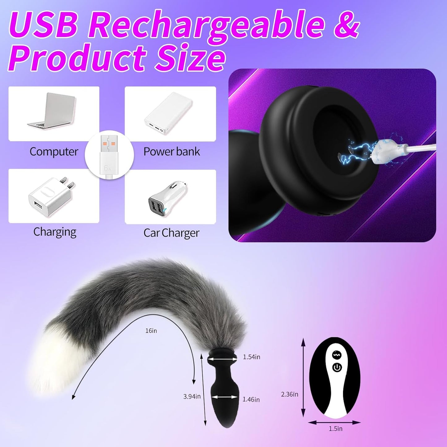 FrostTail Fox Tail Vibrador Anal