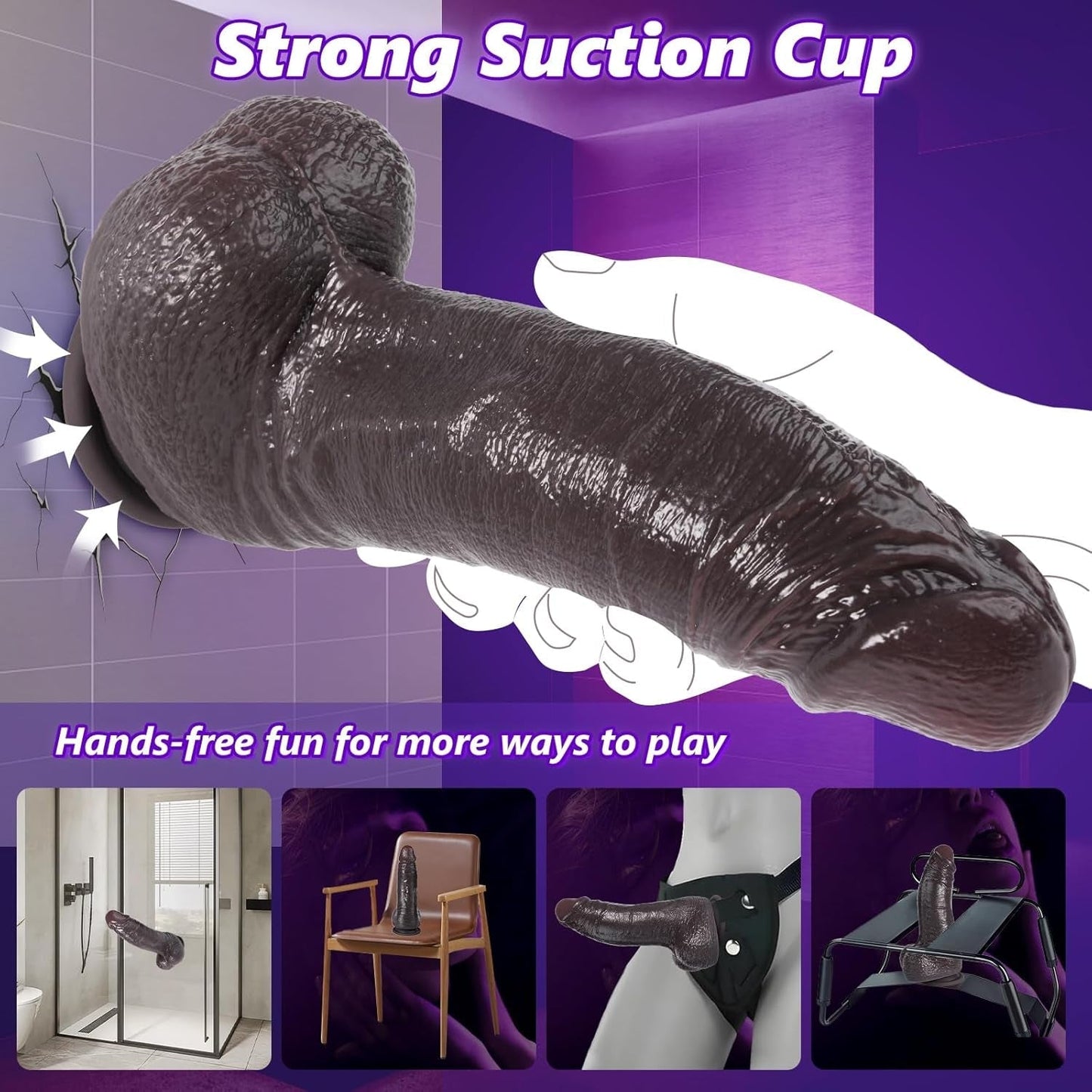 HeatSurge Thick Thrusting Heated Dildo Vibrator 8.3"