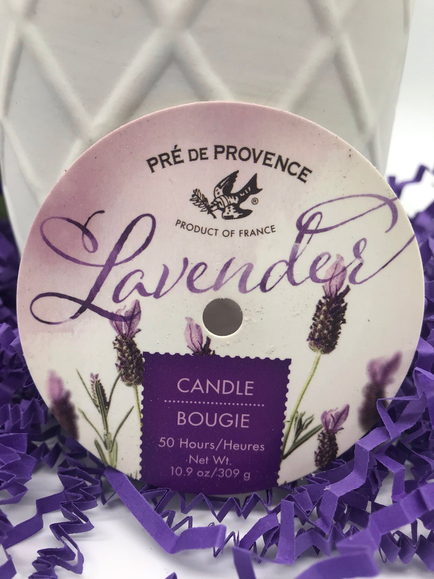 Vela de soja de lavanda de Francia