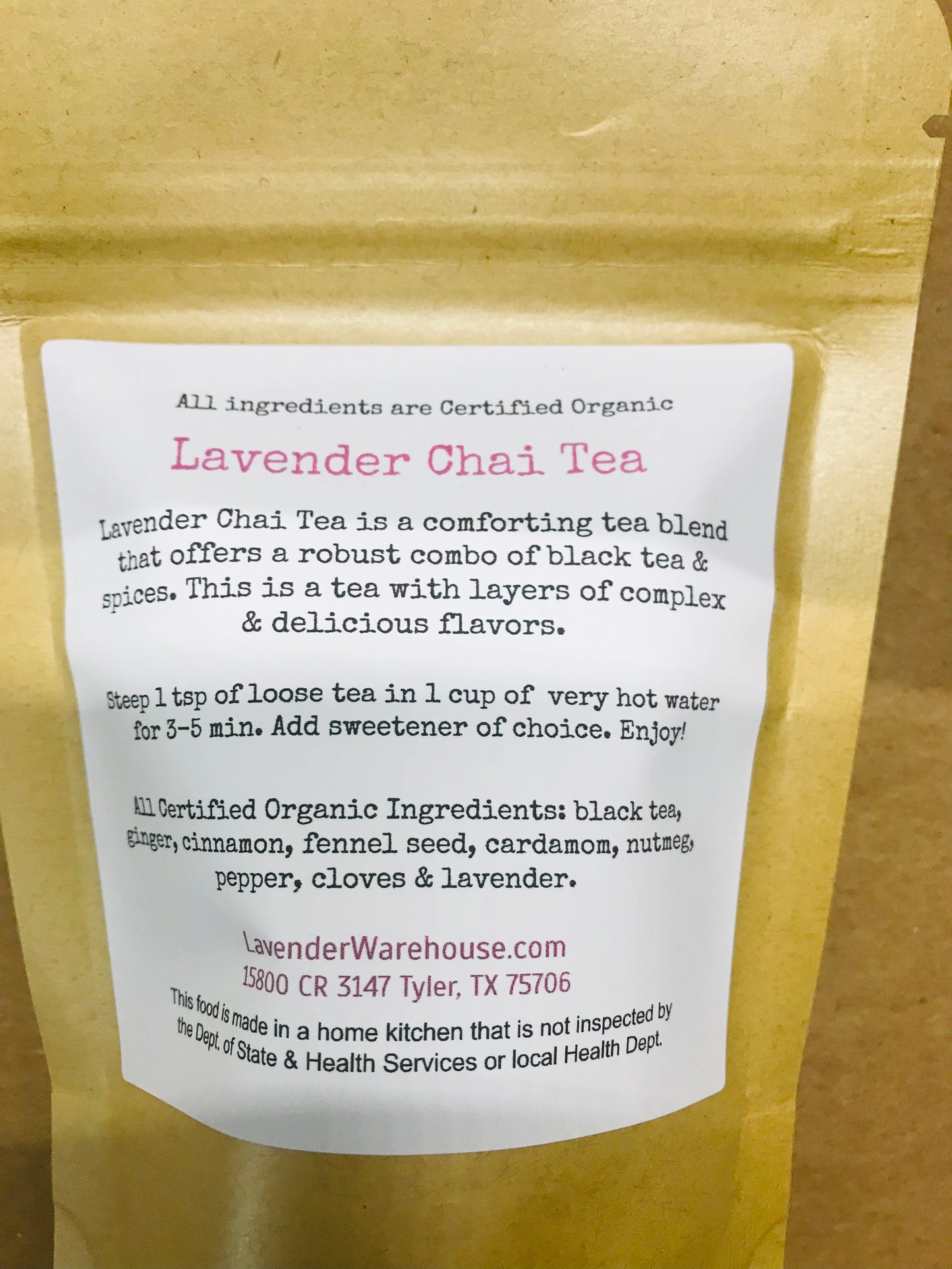 Té Chai de Lavanda