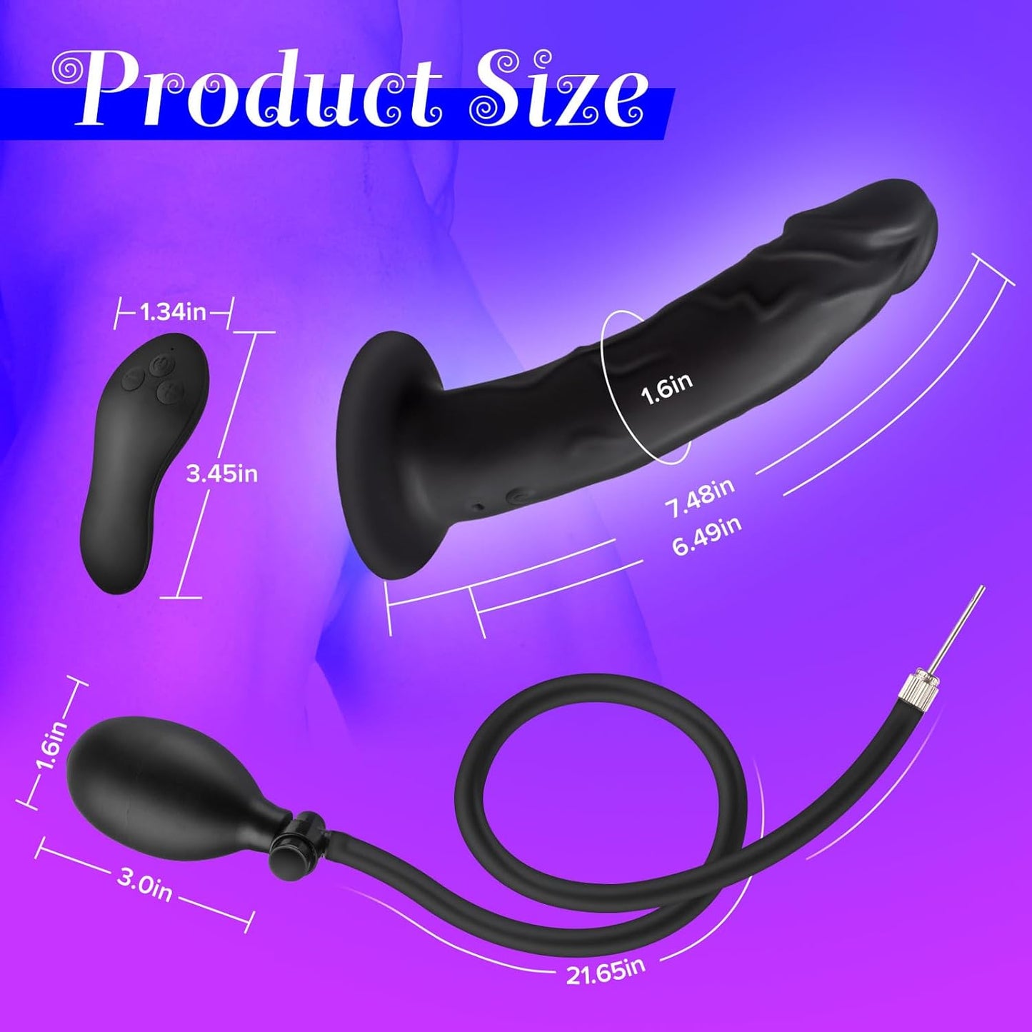 Vibrador de Próstata y Dildo con Ventosa InflateVibe