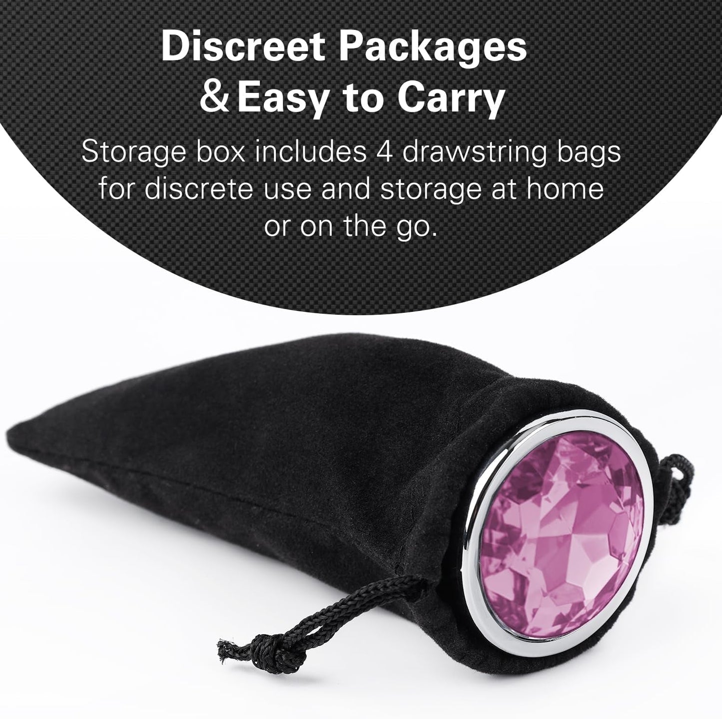 JewelRise 4-Piece Steel Pink Jewel Butt Plug Training Kit
