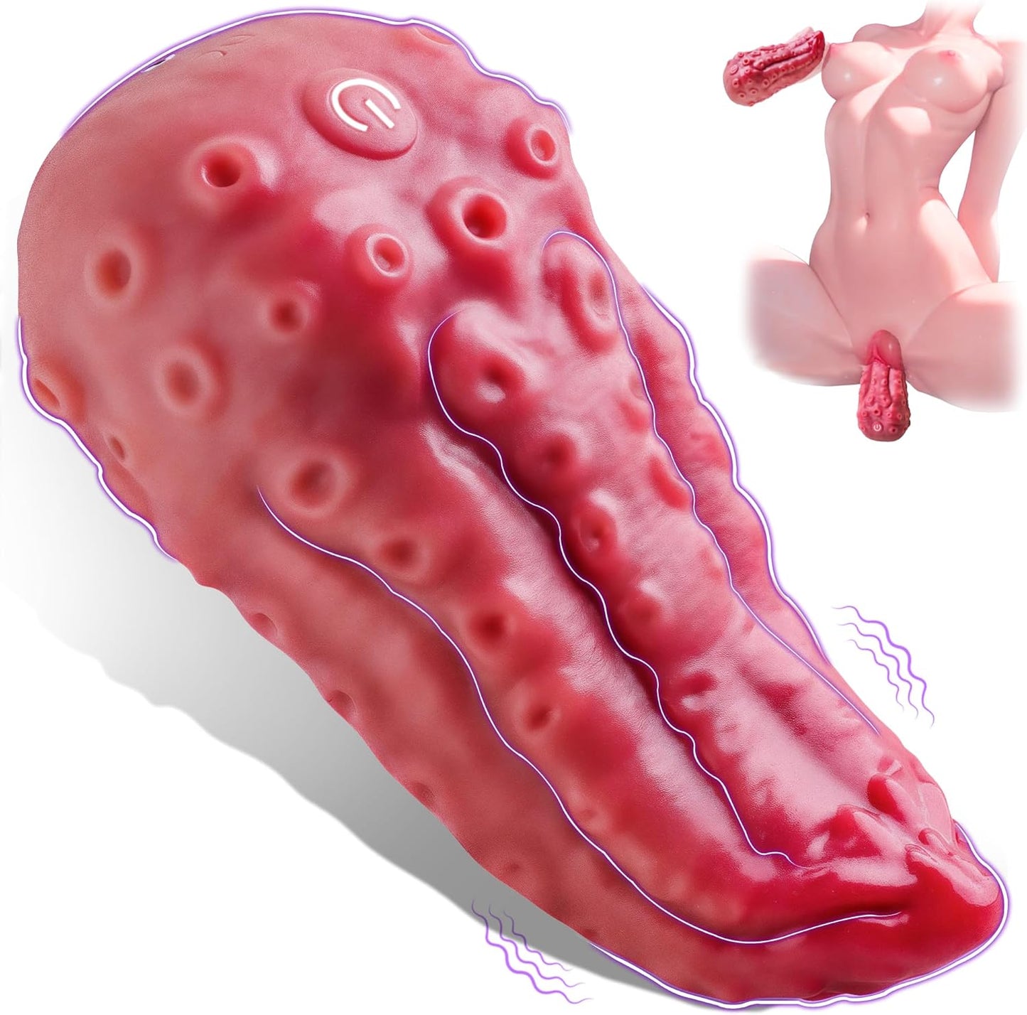 Vibrador de lengua de rosa Octo LavaLick