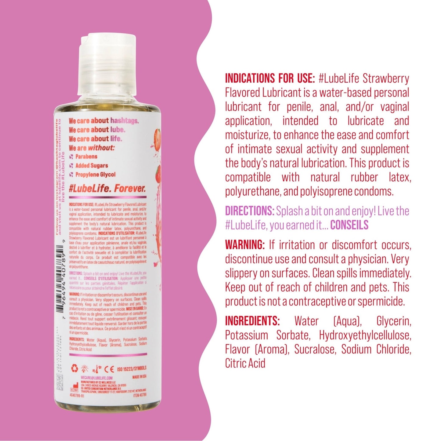 Strawberry Flavored Water-Based Lubricant