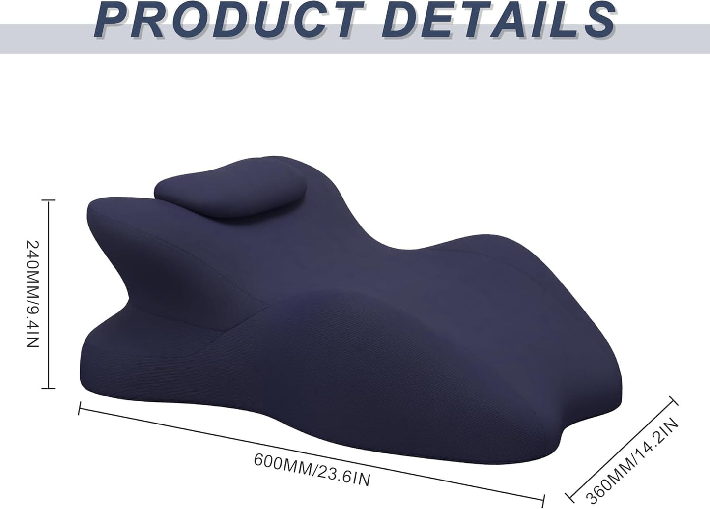 Almohada de cuña de espuma viscoelástica de soporte íntimo para parejas