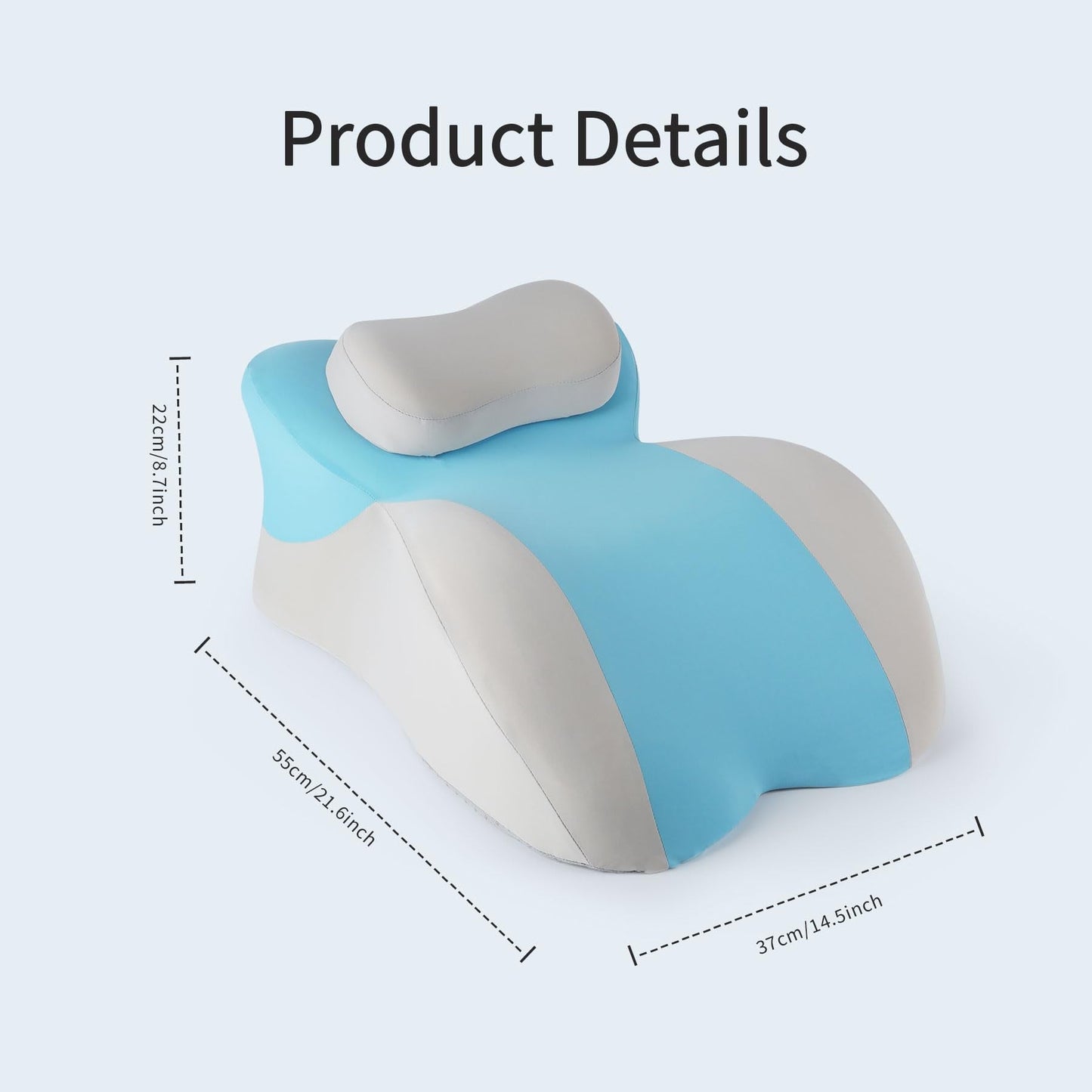 Almohada de espuma viscoelástica de soporte posicional para parejas