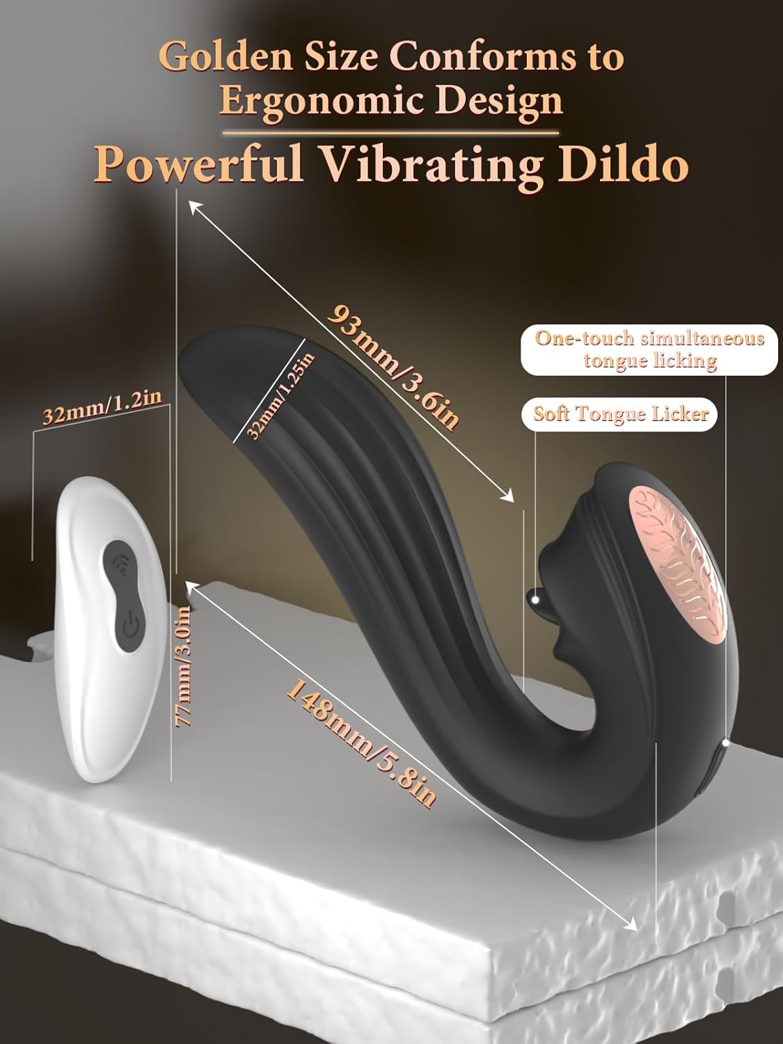 Vibrador de lengua de triple estimulación MidnightLick