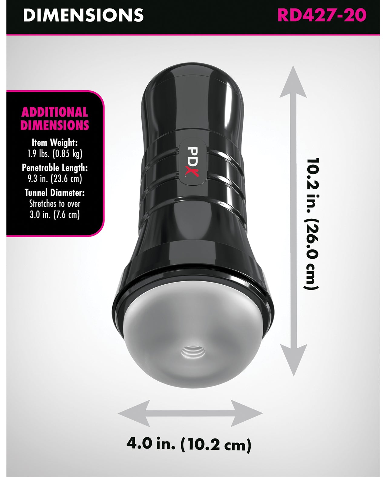 PDX Extreme Wet Strokers Deslizador y Deslizador XXL Esmerilado