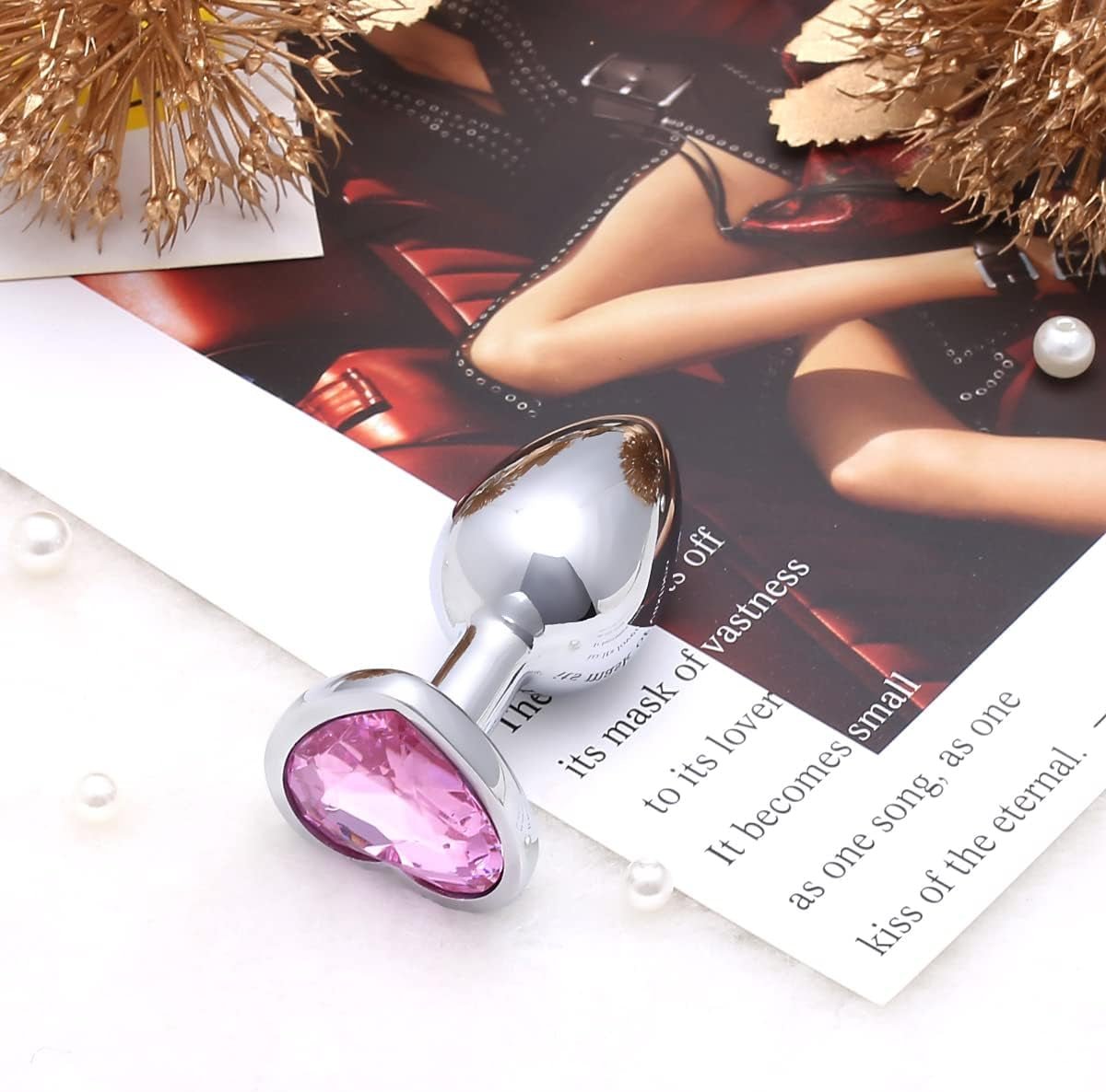 PinkHeart Small Metal Heart Jewel Butt Plug