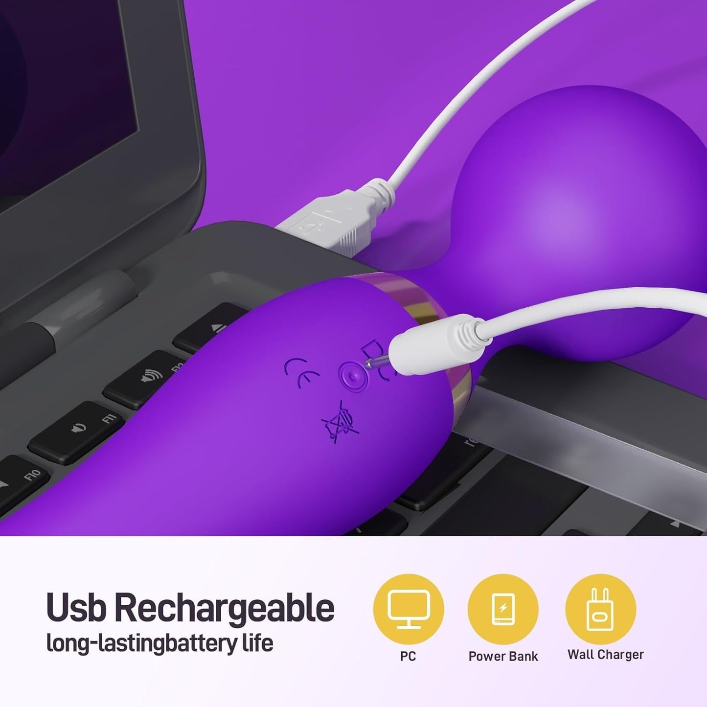 Vibromasseur baguette PlumVolt à double stimulation