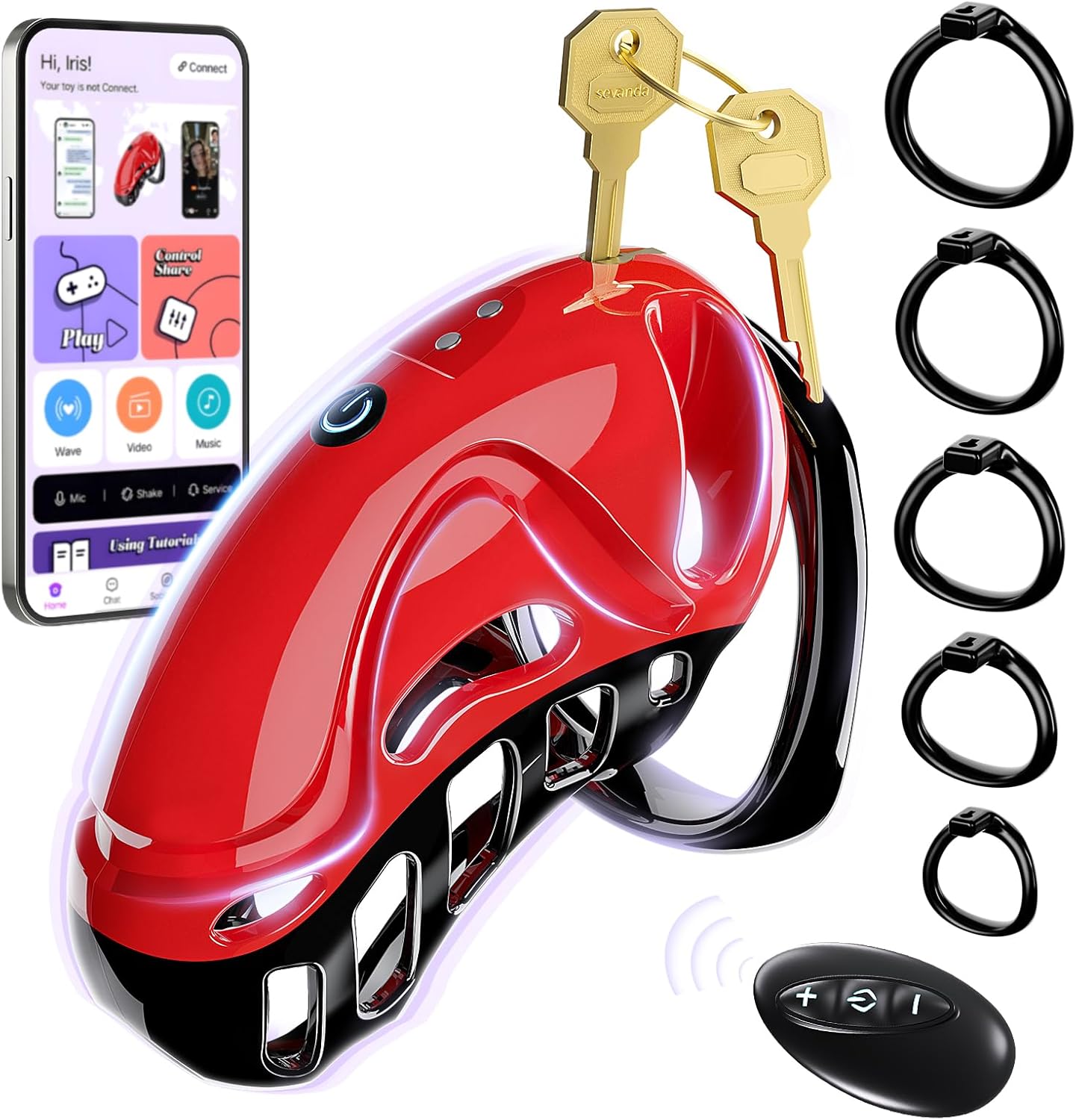Jaula de castidad masculina vibratoria PulseCage