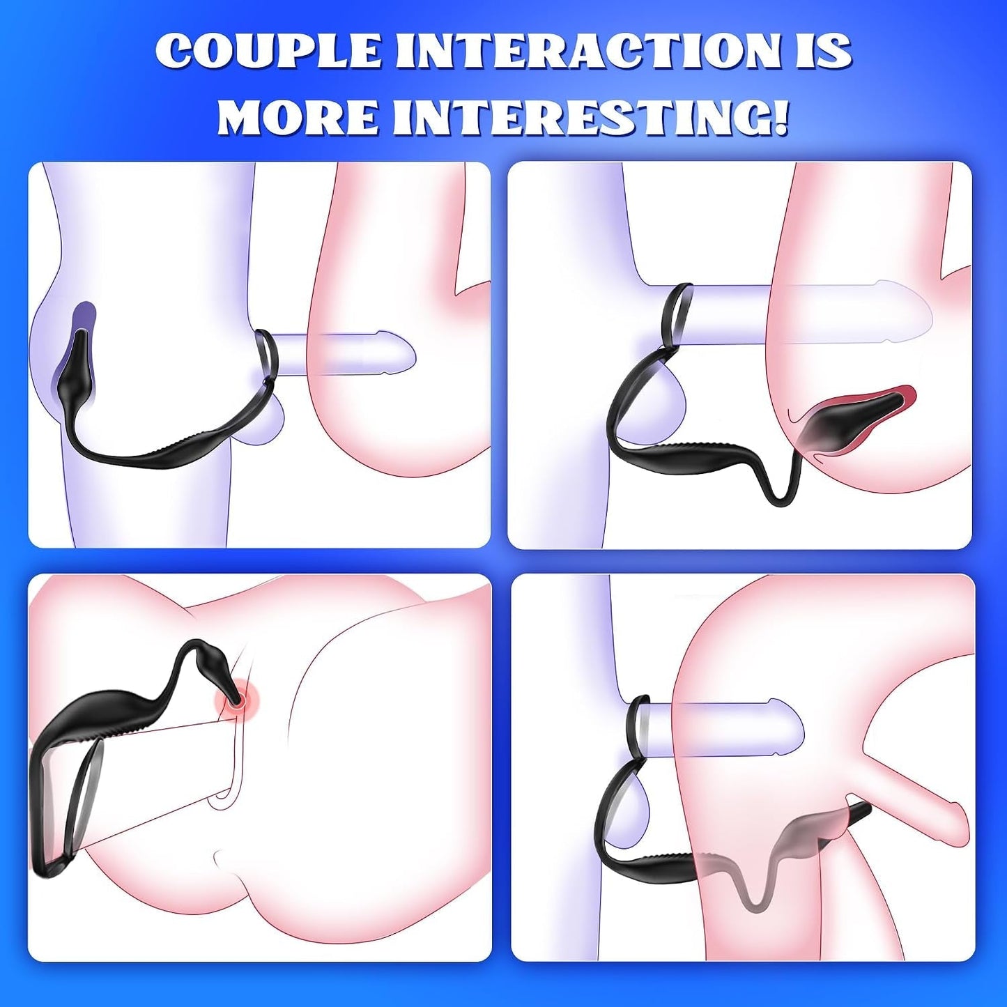 QuadRing 4-in-1 Prostate Massager Cock Ring