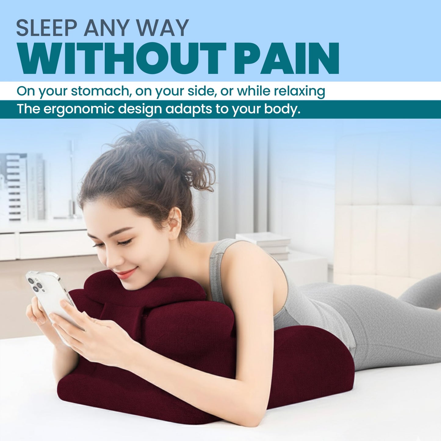 Red Couples Intimate Position Support Wedge Pillow
