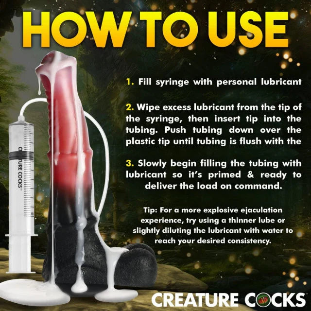 Créature Bite Centaure Éjaculant Silicone Godemichet