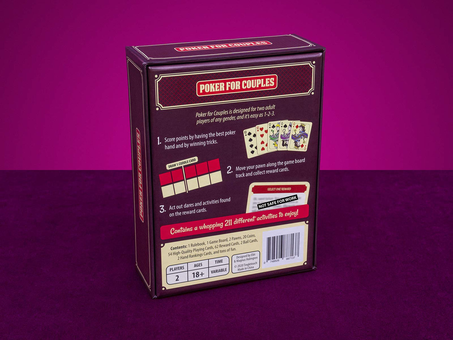 Juego de cartas de retos para parejas románticas