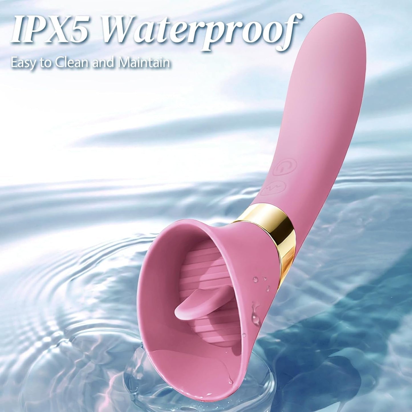 RoseTease Clit Licking Vibrator Dual Motor Tongue Wand