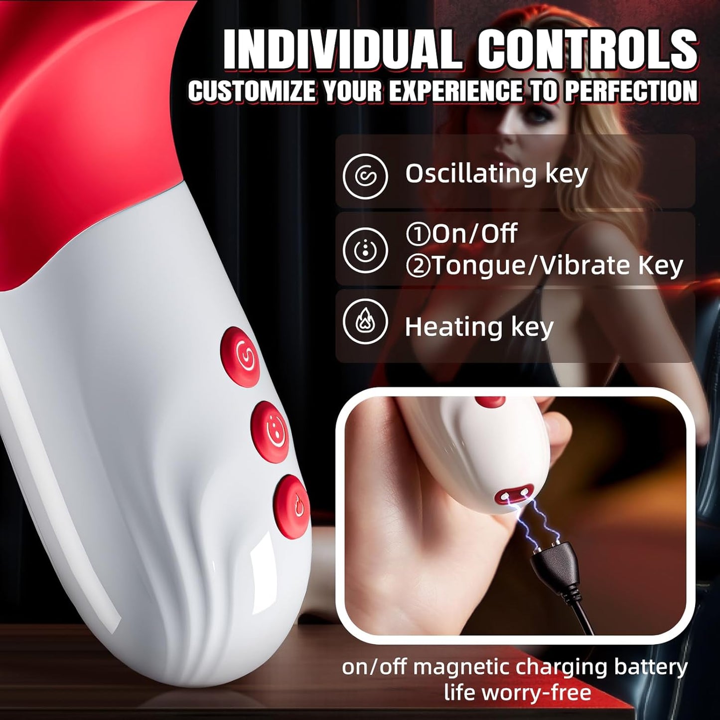 RoseTouch Vibromasseur Lingual Point G 5-en-1