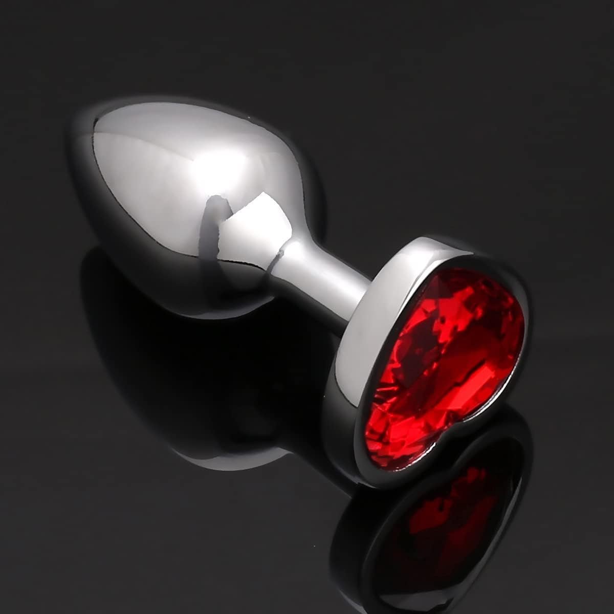 RubyHeart Small Metal Heart Jewel Butt Plug
