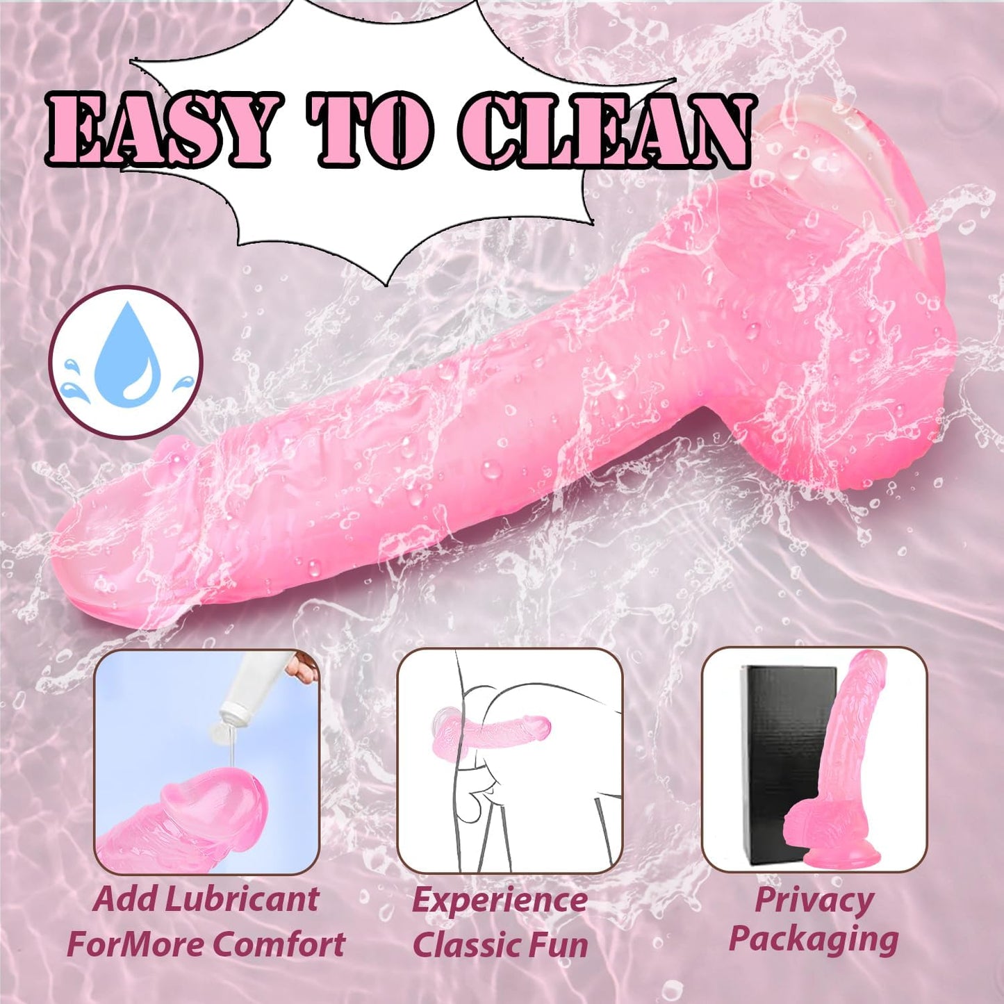 Dildo para principiantes SoftGrip de 7 pulgadas