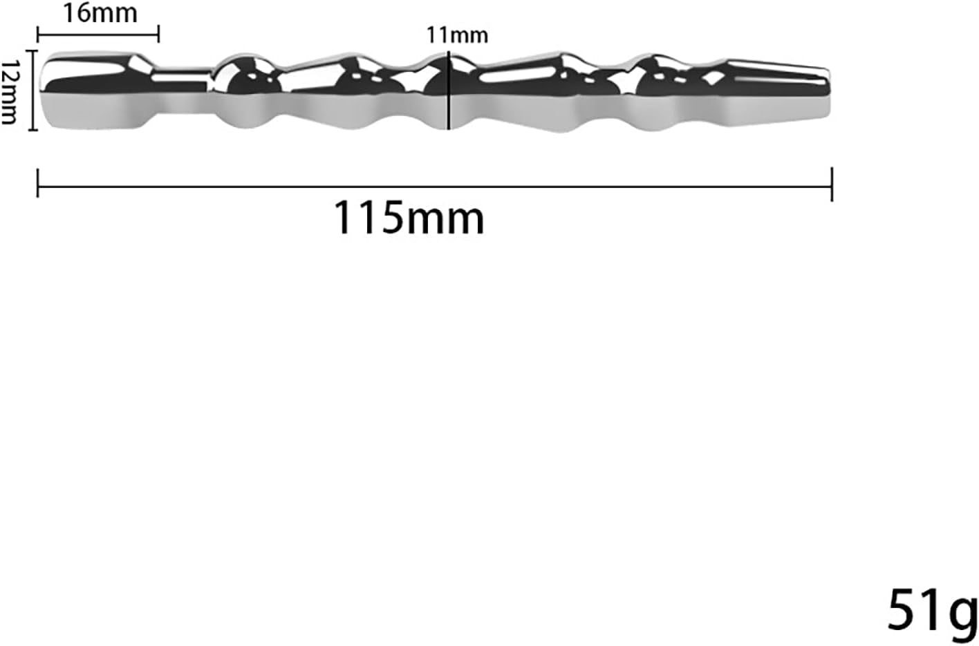 SteelBead Hollow Stainless Steel Urethral Sound