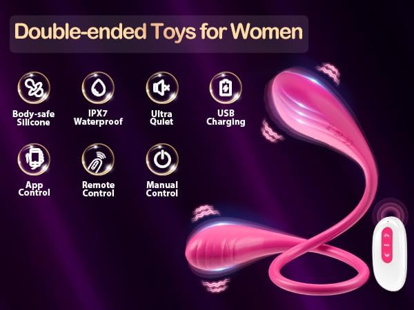 SyncPleasure Vibrador Dildo Doble de 18 pulgadas