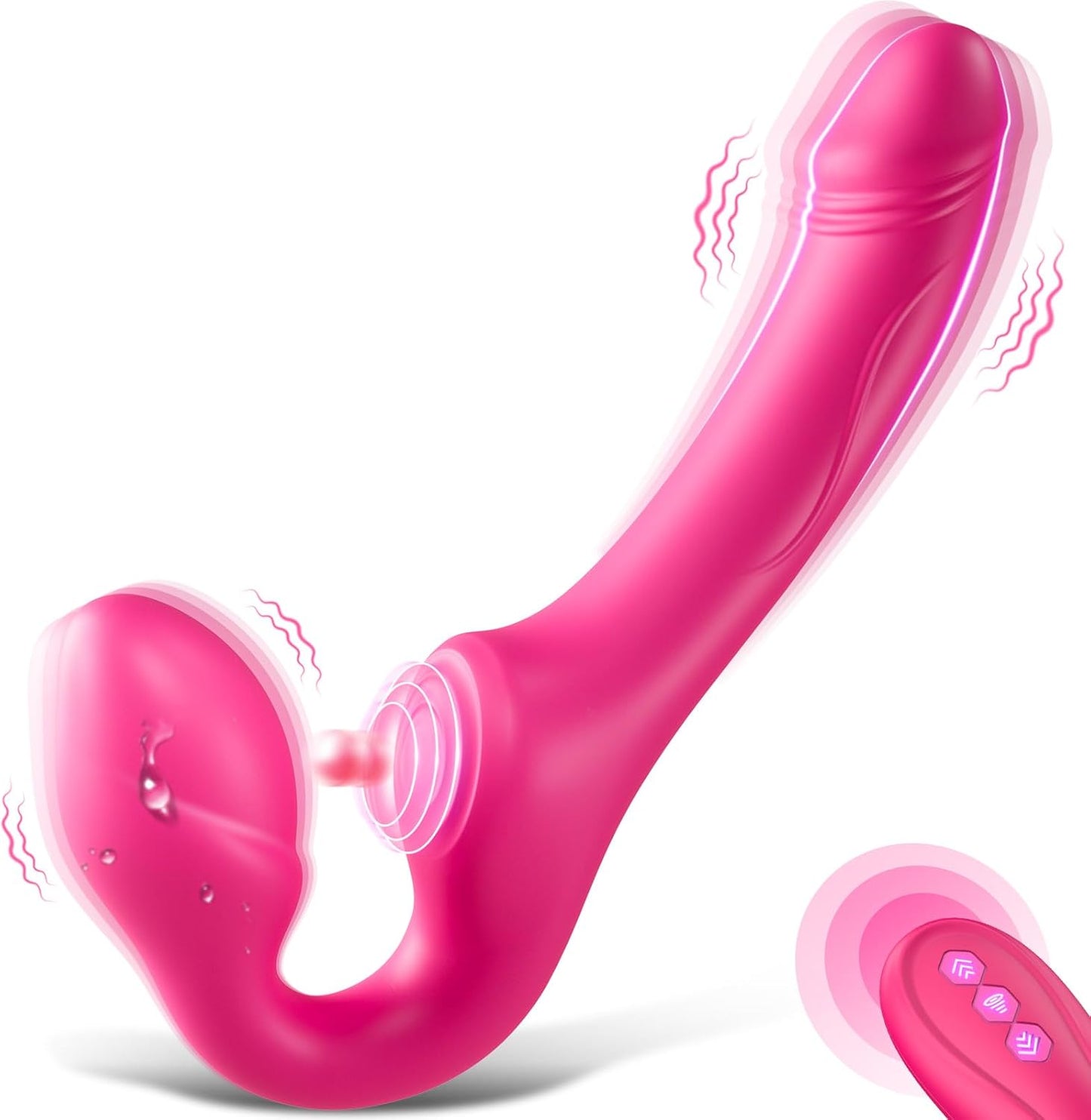 Doble dildo sin tirantes de triple motor TapTease