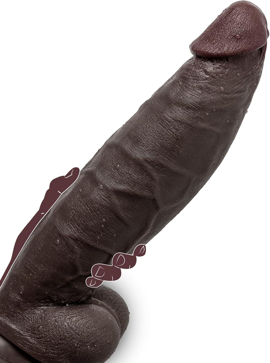 TitanBlack Curve Master Dildo 12"