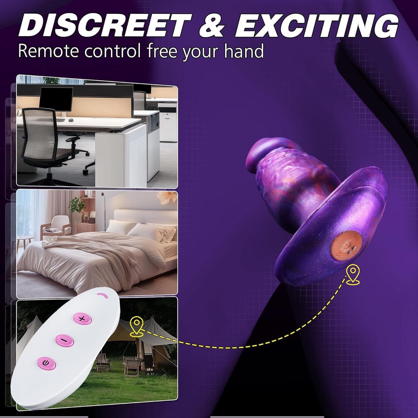 TitanTaper Consolador Vibrador Grande a Control Remoto