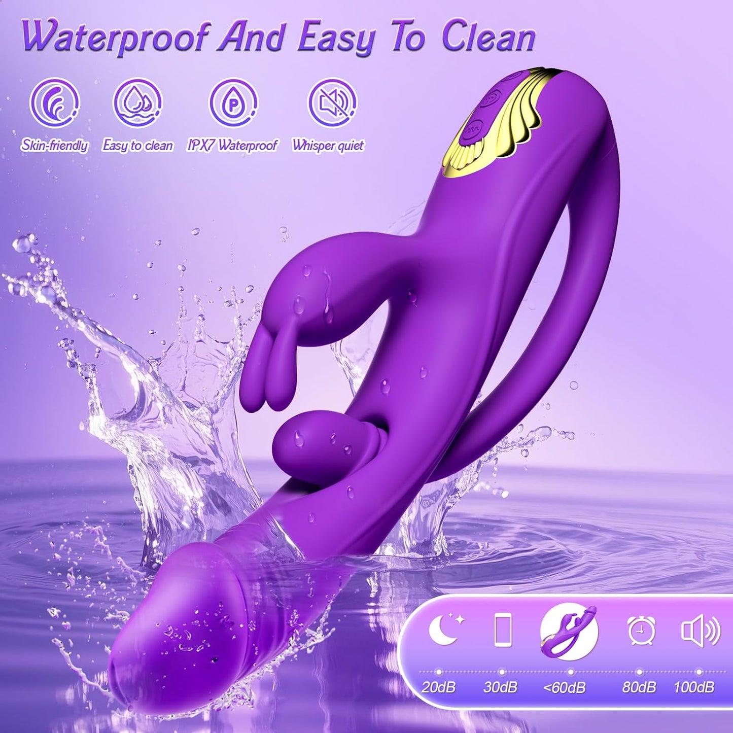 Vibrador de conejo 3 en 1 VelvetThrive