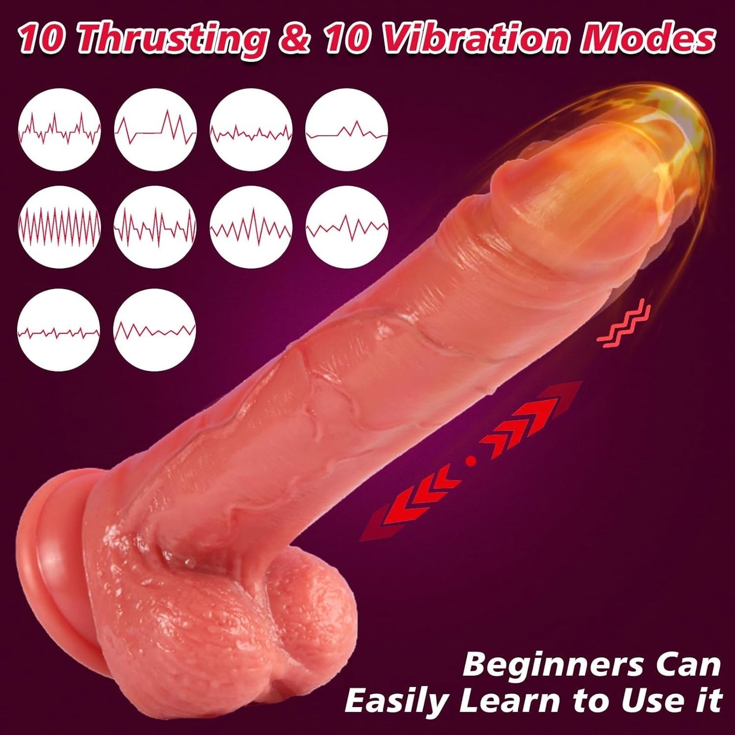 Vibrador Dildo de Empuje VelvetThrust con Control Remoto