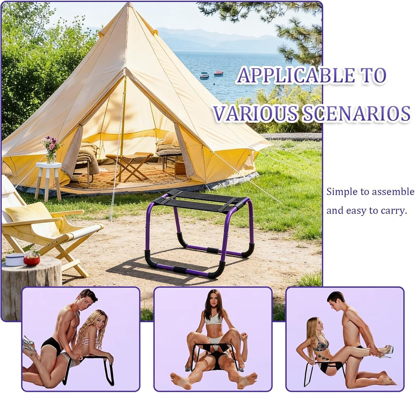 Sillón de Intimidad Grande VioletWave con Soporte Rebotante